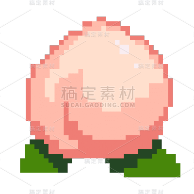 像素风套系贴纸-SVG-桃子