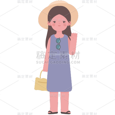 人物插画技元素主题素材