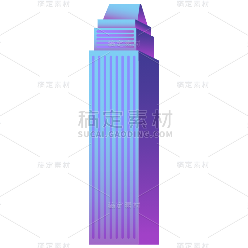 扁平-渐变建筑元素贴纸-SVG12