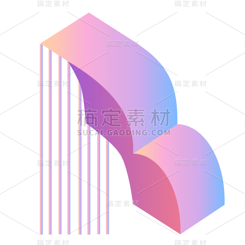 3D-渐变立体几何贴纸SVG-9