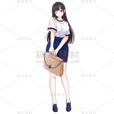 手绘-美发人物元素