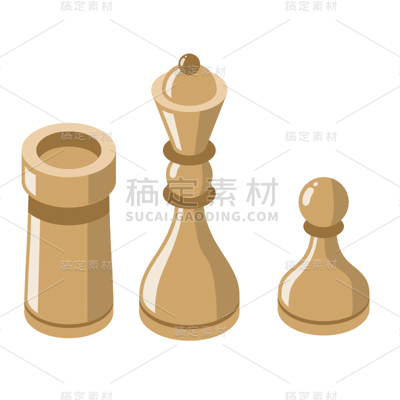 手绘-桌游元素套系贴纸-国际象棋