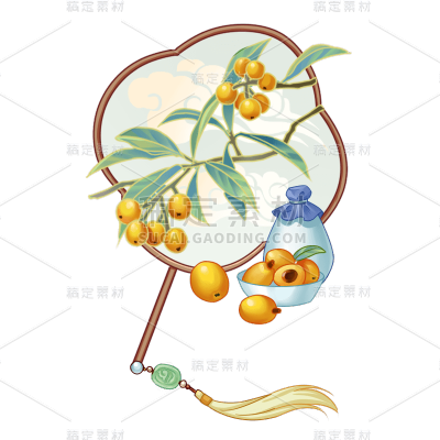 中国风-季节扇子元素