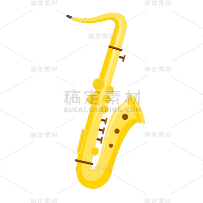 矢量风-扁平乐器-萨克斯