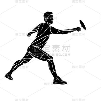 羽毛球运动人物贴纸-SVG3
