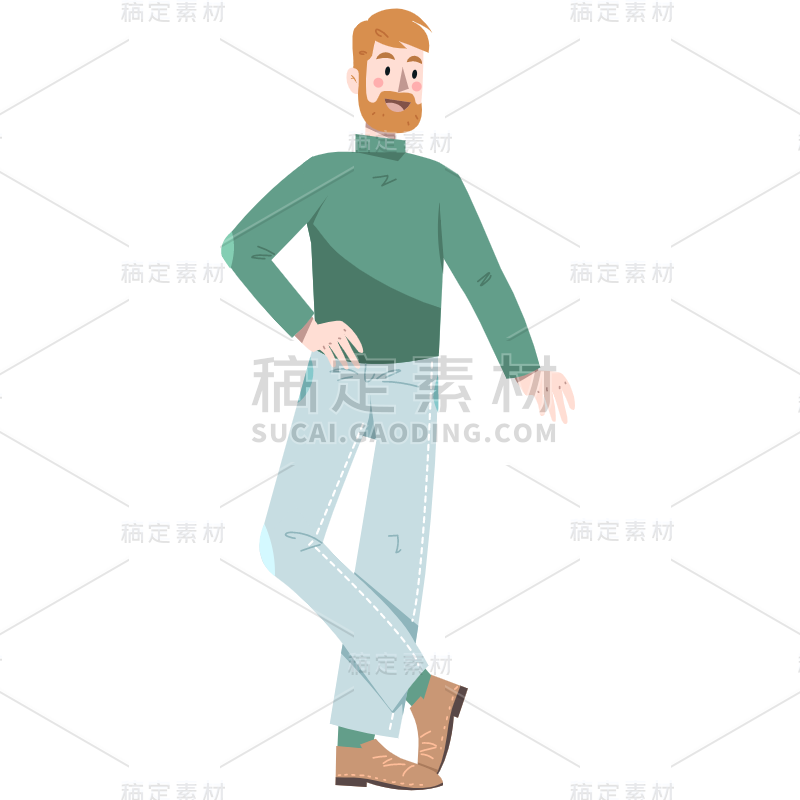 扁平-人物插画-SVG-男人3