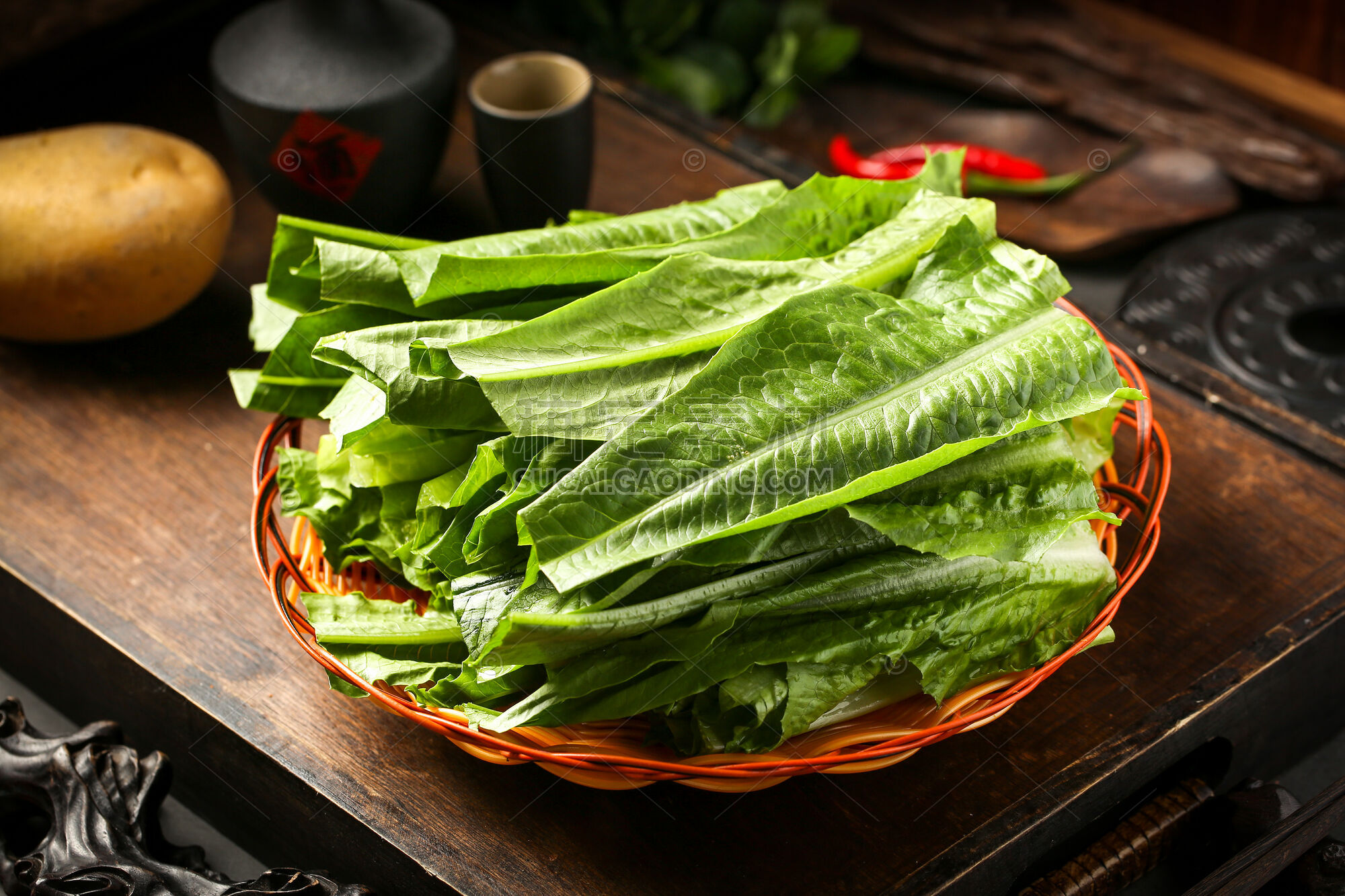 火锅食材油麦菜