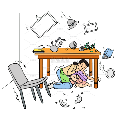 描边插画-事故救援人物组合贴纸