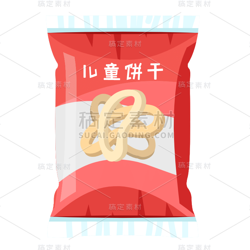 手绘-母婴食品元素贴纸SVG-饼干