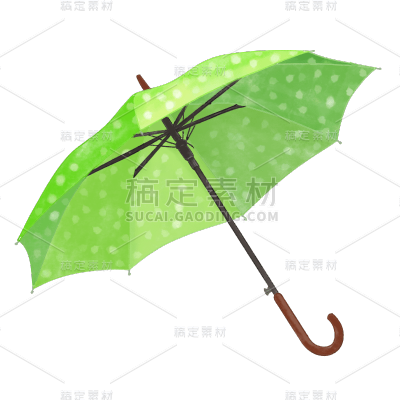 手绘-水彩雨具家居生活贴纸9