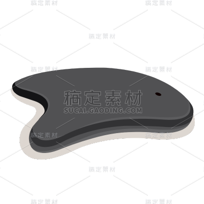 ICON-扁平养生图标-刮痧板