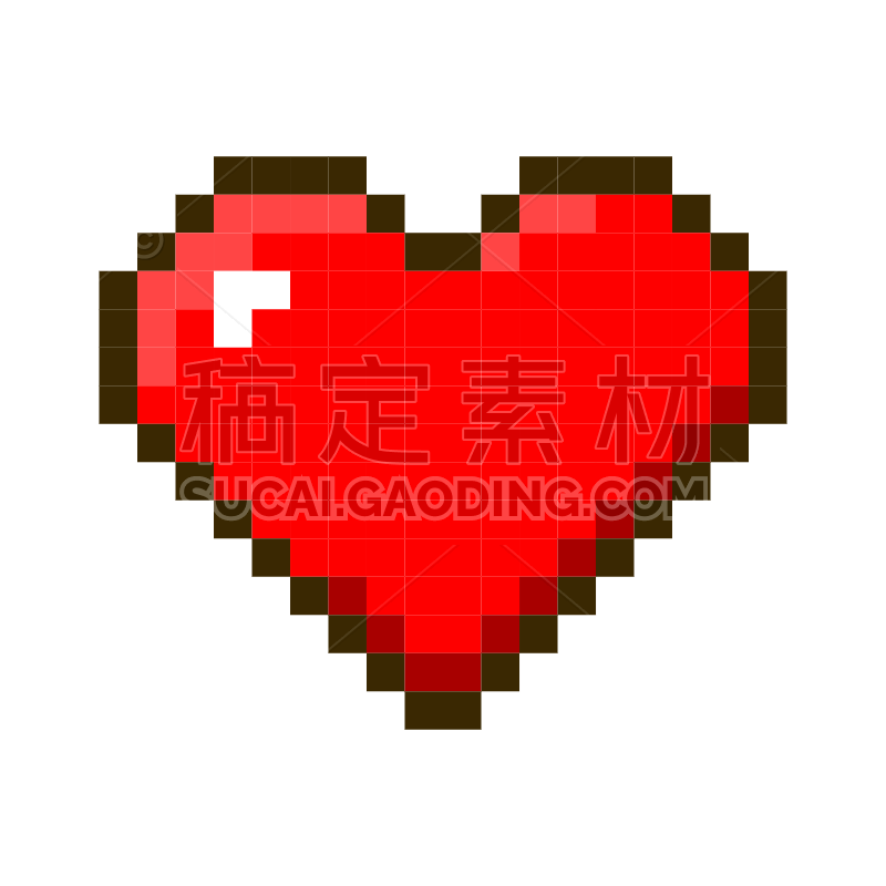 Heart Pixel Sticker