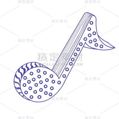 手绘-音符元素贴纸SVG-2