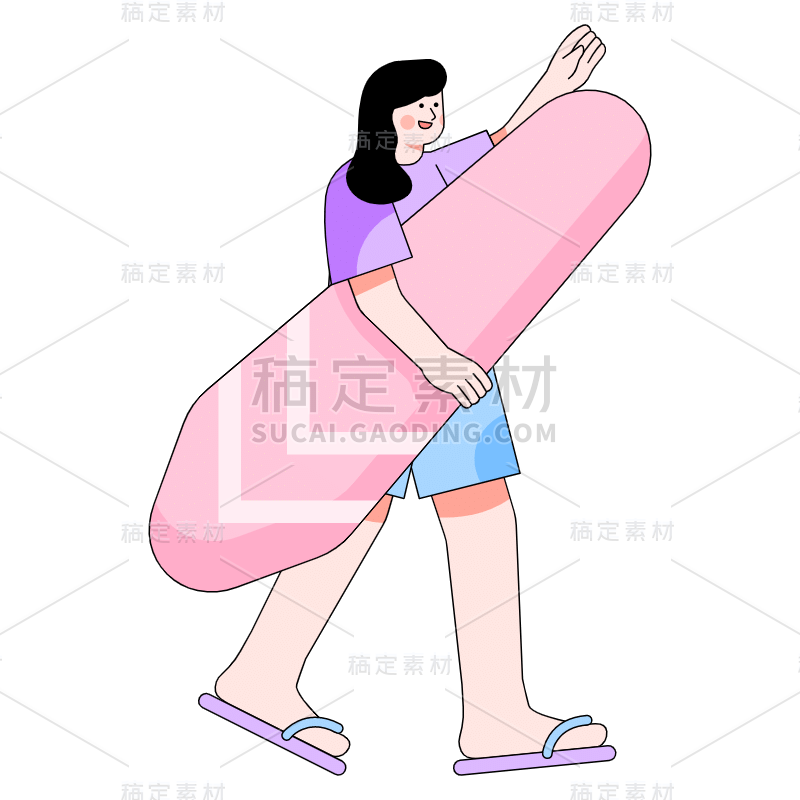 SVG-玩耍人物元素常规贴纸