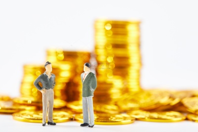促销系列实景感堆叠上升金币