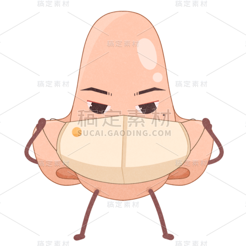 手绘-人体器官医疗元素贴纸6