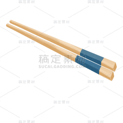 端午节主题素材插画贴纸-筷子