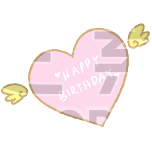 HAPPY BIRTHDAY爱心可爱手绘动态贴纸