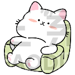 沙发小猫可爱手绘动态贴纸