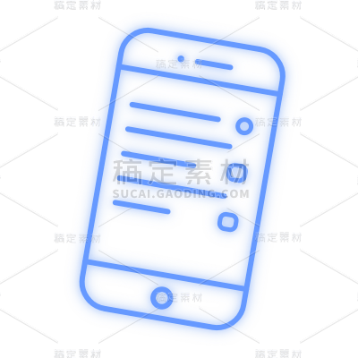 SVG-霓虹灯风几何贴纸-手机