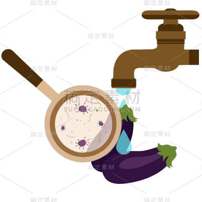 扁平-食品卫生元素医疗贴纸-SVG10