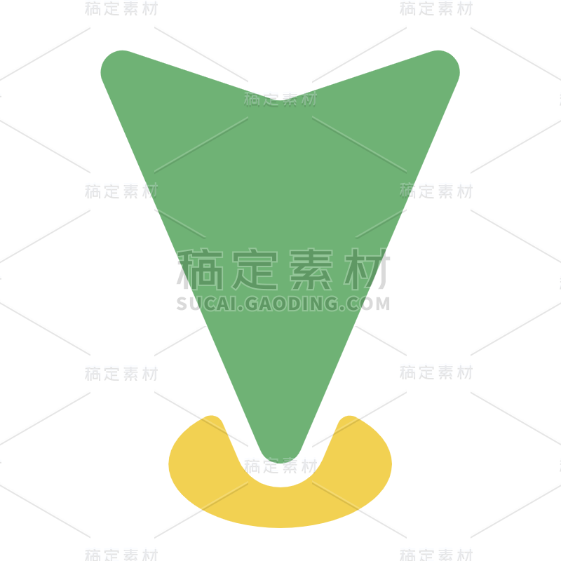 卡通绿色位置图标icon