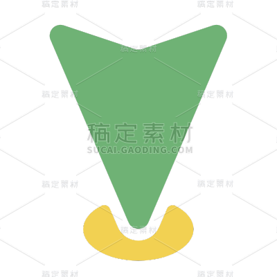 卡通绿色位置图标icon