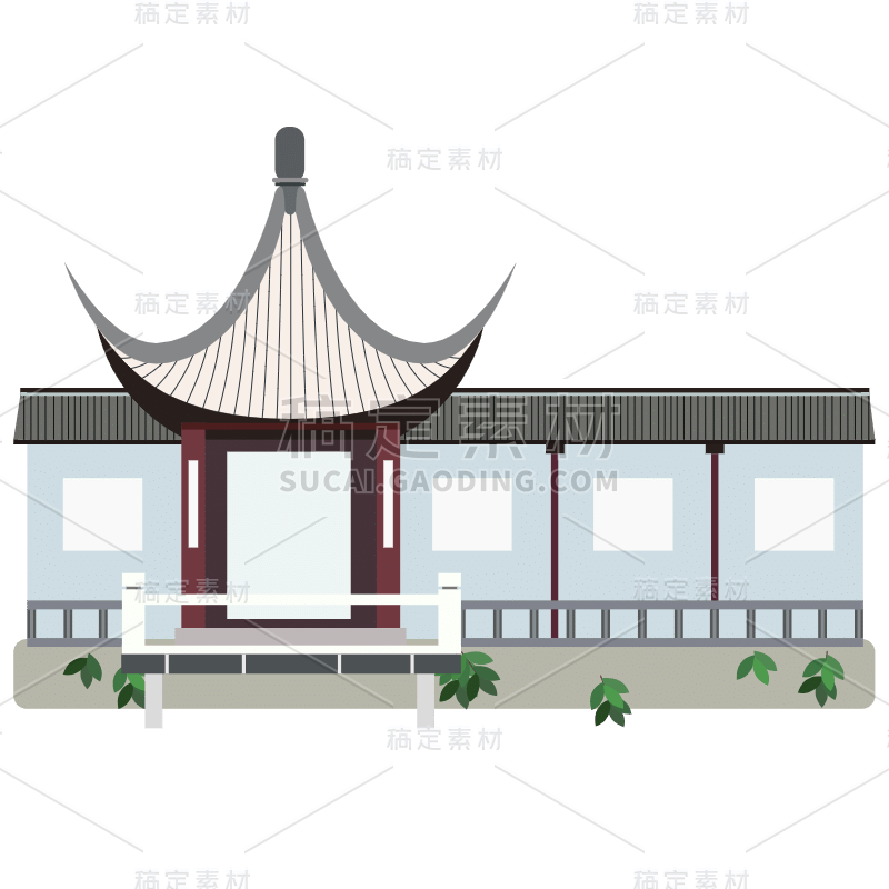 SVG-古风苏式园林建筑