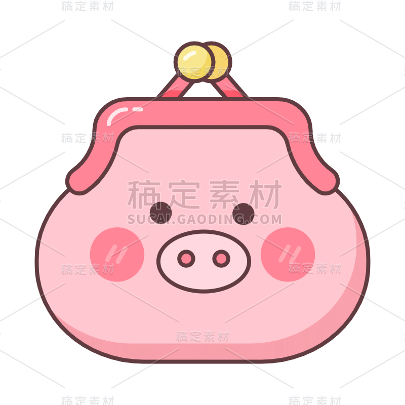 手绘-可爱女孩日常贴纸-零钱包