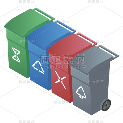 扁平-垃圾分类相关环保元素-SVG10
