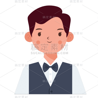 ICON-人物头像职业元素-服务生