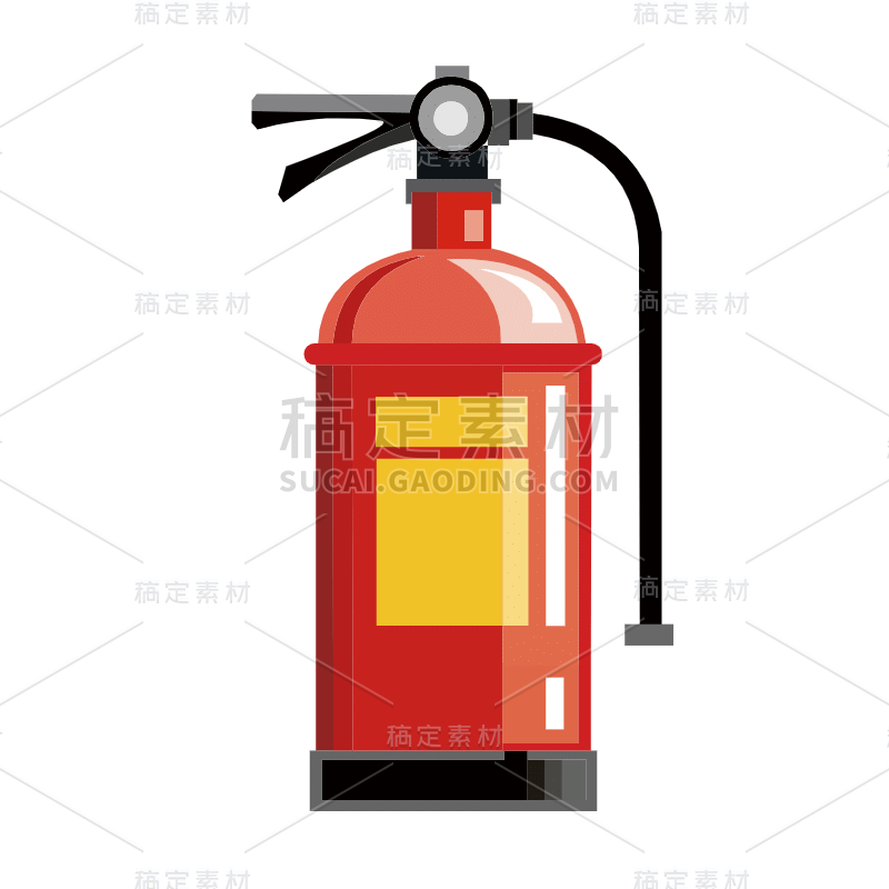 手绘-安全主题贴纸SVG-灭火器