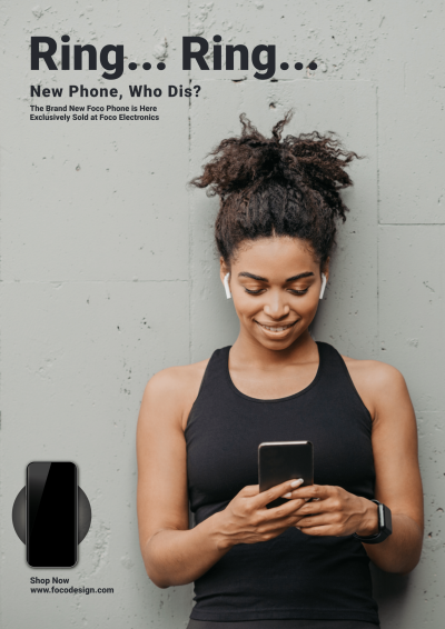 Fashion Style Phone New Arrival Promotion Poster