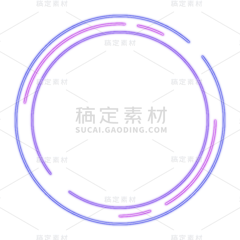 霓虹灯风文本框贴纸-SVG6