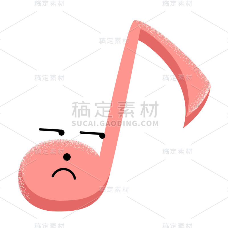 手绘-音符表情艺术时间贴纸-SVG1