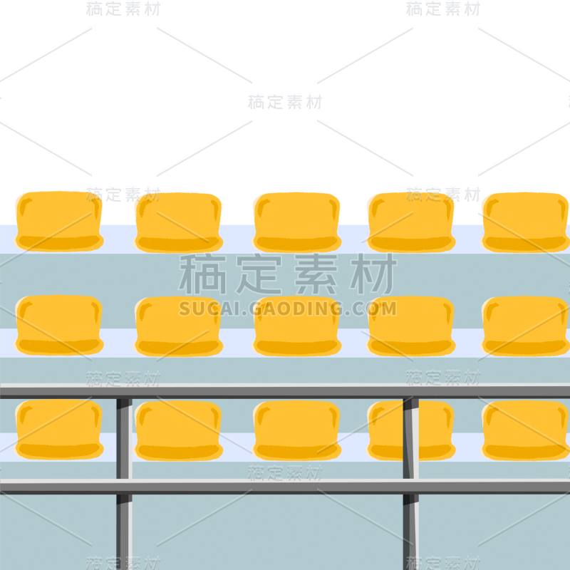 手绘风-毕业典礼贴纸-观众席