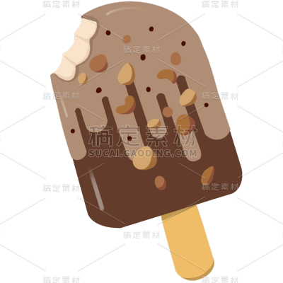 手绘-夏天季节元素贴纸套系-冰棒