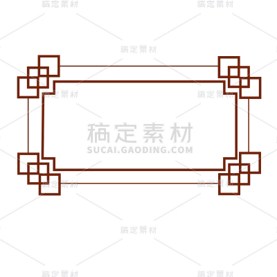 扁平中国风传统边框元素4