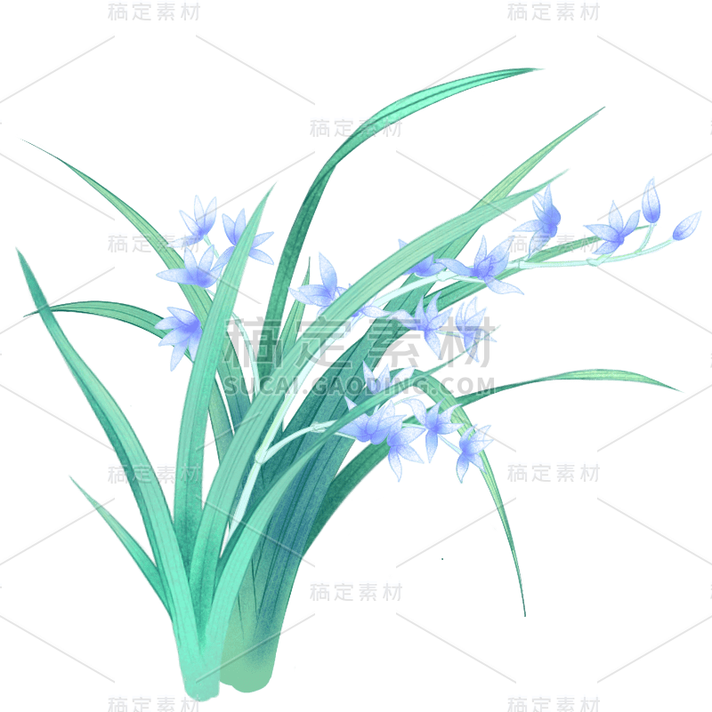 中国风植物元素主题元素