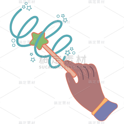 手绘-魔法元素插画贴纸-SVG6