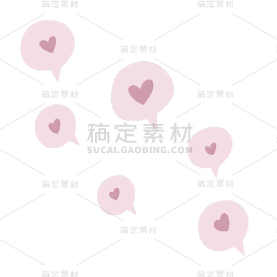 手绘-重阳节主题贴纸-爱心气泡