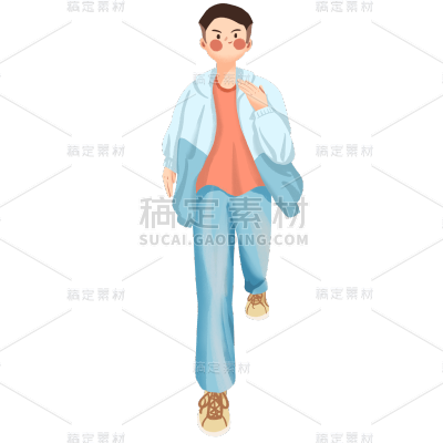 手绘-高考学生形象贴纸2