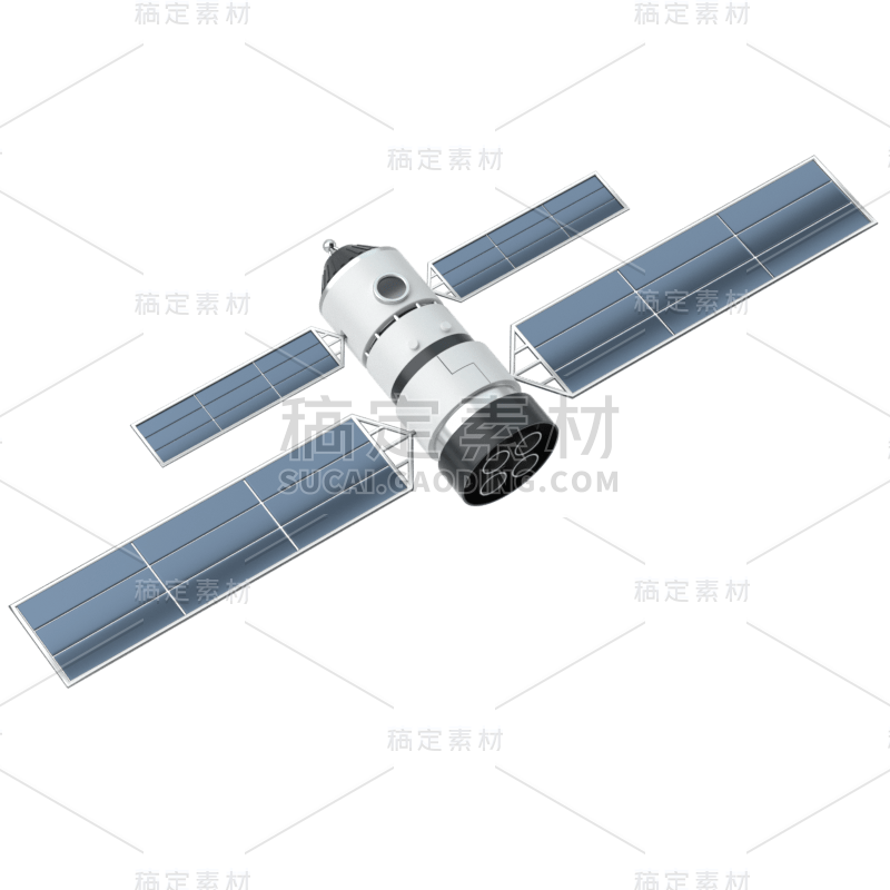 C4D卫星航天元素贴纸