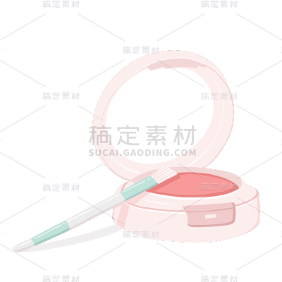 手绘-美容主题贴纸套系-腮红盘