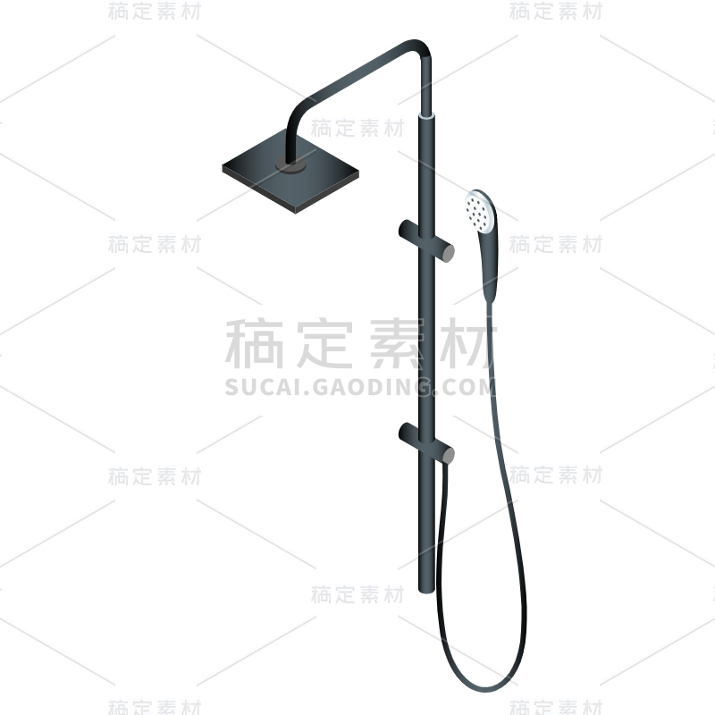 SVG-家居主题-卫浴用品-花洒