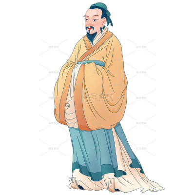 高质量插画-国潮细线白描