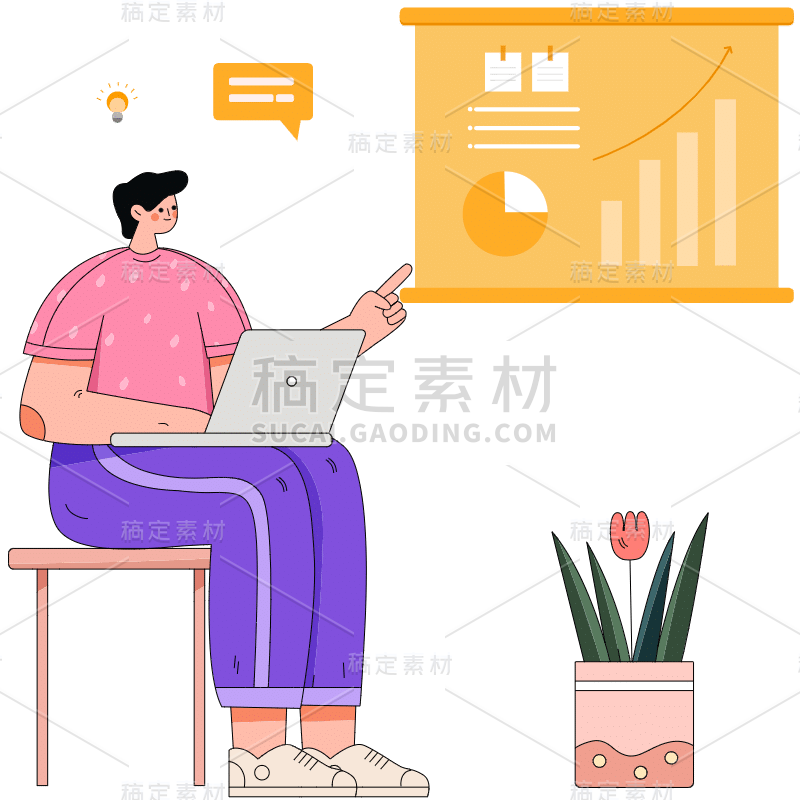 扁平-商务办公职业人物插画-SVG2