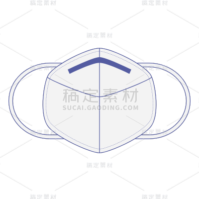 扁平-口罩医疗元素贴纸-SVG6