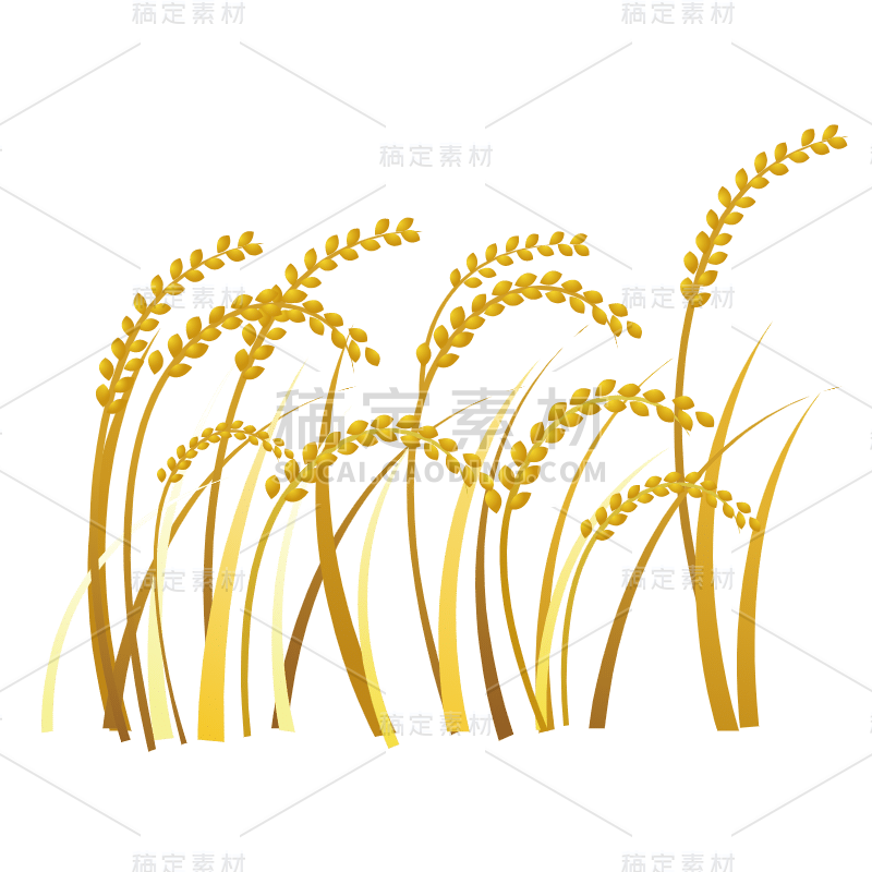 手绘-季节元素贴纸套系-麦穗