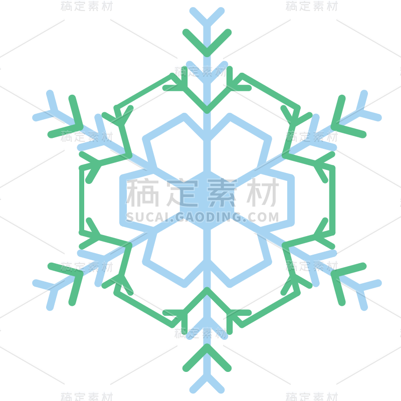 矢量雪花冬天氛围贴纸